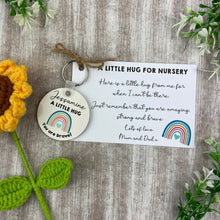 Load image into Gallery viewer, Back to School Pocket Hug Keyring - Rainbow