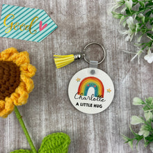 Load image into Gallery viewer, Back to School Pocket Hug Keyring - Bright Rainbow