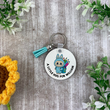 Load image into Gallery viewer, Back to School Pocket Hug Keyring - Blue Monster