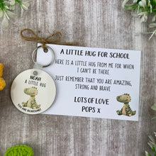 Load image into Gallery viewer, Back to School Pocket Hug Keyring - Dinosaur
