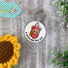 Load image into Gallery viewer, Back to School Pocket Hug Keyring - Pink Monster