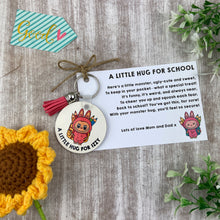 Load image into Gallery viewer, Back to School Pocket Hug Keyring - Pink Monster