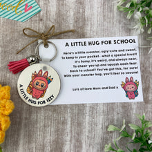 Load image into Gallery viewer, Back to School Pocket Hug Keyring - Pink Monster