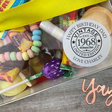 Load image into Gallery viewer, Retro Birthday Personalised Sweet Box