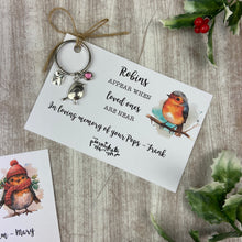 Load image into Gallery viewer, Personalised Robin Keyring