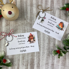 Load image into Gallery viewer, Personalised Robin Keyring