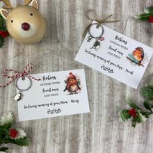 Load image into Gallery viewer, Personalised Robin Keyring