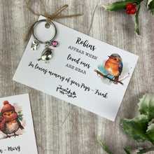 Load image into Gallery viewer, Personalised Robin Keyring