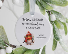 Load image into Gallery viewer, Robin Personalised Bauble-The Persnickety Co