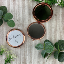 Load image into Gallery viewer, Bridesmaid Rose Gold Compact Mirror