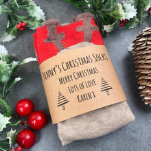 Load image into Gallery viewer, Reindeer Christmas Sock