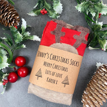 Load image into Gallery viewer, Reindeer Christmas Sock