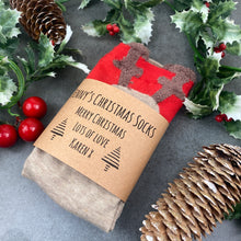 Load image into Gallery viewer, Reindeer Christmas Sock