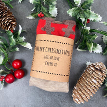 Load image into Gallery viewer, Reindeer Merry Christmas Sock-The Persnickety Co