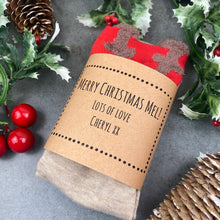 Load image into Gallery viewer, Reindeer Merry Christmas Sock