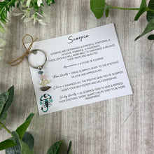 Load image into Gallery viewer, Scorpio Crystal Chip Keyring