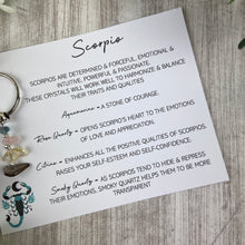 Load image into Gallery viewer, Scorpio Crystal Chip Keyring