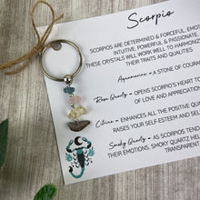 Load image into Gallery viewer, Scorpio Crystal Chip Keyring
