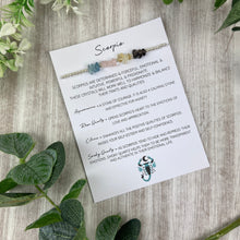 Load image into Gallery viewer, Scorpio Crystal Chip Beaded Bracelet