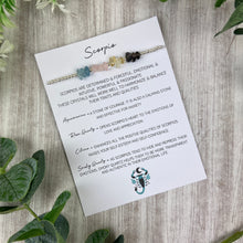 Load image into Gallery viewer, Scorpio Crystal Chip Keyring