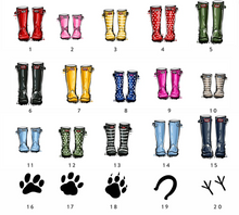 Load image into Gallery viewer, Personalised Welly Boot Print For Couples