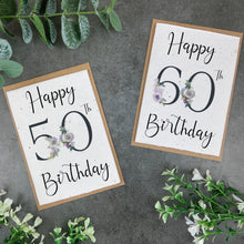 Load image into Gallery viewer, Happy Birthday Age  Personalised Plantable Seed Card