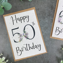 Load image into Gallery viewer, Happy Birthday Age  Personalised Plantable Seed Card