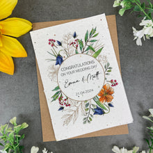 Load image into Gallery viewer, Congratulations On Your Wedding Day Plantable Seed Card-The Persnickety Co