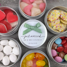Load image into Gallery viewer, Wedding Sweet Tins with Bow - 43 Bow Colours!