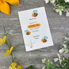 Load image into Gallery viewer, Personalised Teacher Sunflower Seed Packet Gift
