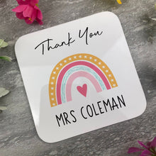 Load image into Gallery viewer, Thank You Teacher Rainbow Mug and Coaster