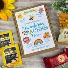 Load image into Gallery viewer, Thank You Teacher - Mini Tea and Biscuit Box