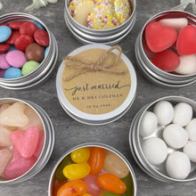 Load image into Gallery viewer, Wedding Sweet Tins with Twine