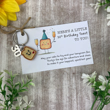 Load image into Gallery viewer, Birthday Toast Keyring