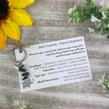 Load image into Gallery viewer, Safe Travels - Travel Elephant Crystal Keyring