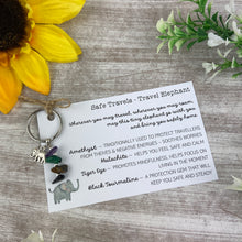 Load image into Gallery viewer, Safe Travels - Travel Elephant Crystal Keyring