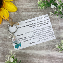 Load image into Gallery viewer, Safe Travels - Travel Turtle Crystal Keyring-The Persnickety Co