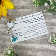 Load image into Gallery viewer, Safe Travels - Travel Turtle Crystal Keyring