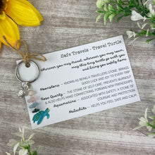 Load image into Gallery viewer, Safe Travels - Travel Turtle Crystal Keyring