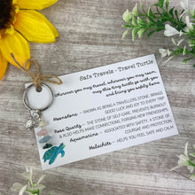 Load image into Gallery viewer, Safe Travels - Travel Turtle Crystal Keyring