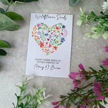 Load image into Gallery viewer, Personalised Funeral Wildflower Seed Packets