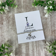 Load image into Gallery viewer, Flower Girl Bracelet with Flower Charm