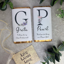 Load image into Gallery viewer, Personalised Bridesmaid Wedding Chocolate Bar