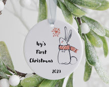Load image into Gallery viewer, Personalised First Christmas Hanging Decoration