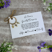 Load image into Gallery viewer, Personalised Mum Keyring with Birthstone Charms