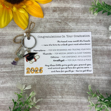 Load image into Gallery viewer, Graduation Crystal Keyring