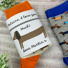 Load image into Gallery viewer, Dachshund Socks - I Love You Sooooooooooooooooooo Much!-The Persnickety Co