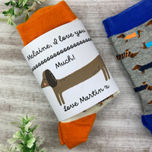 Load image into Gallery viewer, Dachshund Socks - I Love You Sooooooooooooooooooo Much!