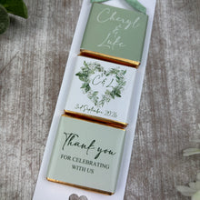 Load image into Gallery viewer, Personalised Sage Green Botanical Wedding Favours