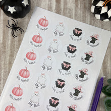 Load image into Gallery viewer, Pink Halloween Stickers